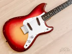 1962 FENDER DUO SONIC PRE-CBS VINTAGE GUITAR SUNBURST SLAB BOARD W/ HANGTAG