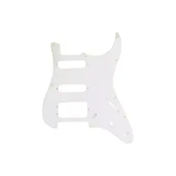 11 HOLE ELECTRIC GUITAR PICKGUARD FENDER STANDARD STRAT WHITE PATTERN