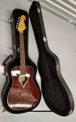 FENDER ALKALINE TRIO MALIBU ACOUSTIC GUITAR CALIFORNIA SERIES WITH HARD CASE