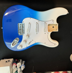BEL-AIR BLUE - SOLID ALDER LOADED GUITAR BODY - FOR FENDER CUSTOM SHOP STRAT