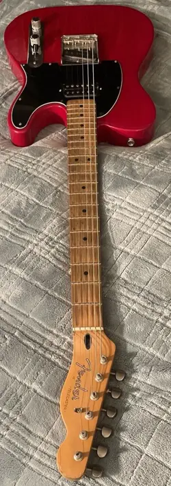1950'S FENDER TELECASTER GUITAR TELE TRANSLUCENT ZEBRA GRAIN VINTAGE REISSUE MIM