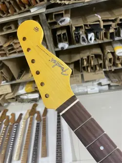 Rosewood 21 Frets Strat electric guitar Neck fender replace yellow have logo