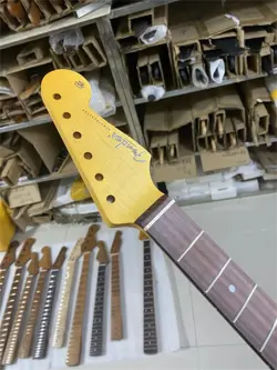 Rosewood 21 Frets Strat electric guitar Neck fender replace yellow have logo