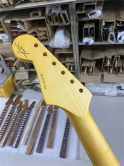 Rosewood 21 Frets Strat electric guitar Neck fender replace yellow have logo