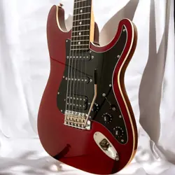 FENDER AERODYNE STRATOCASTER ELECTRIC GUITAR RED + STRAP & EFFECTS OS-2