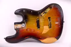 1974-1975 VINTAGE ORIGINAL FENDER JAZZ BASS ASH BODY SUNBURST 1970'S 3-BOLT 1970