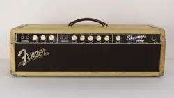 1960 FENDER SHOWMAN AMPLIFIER AMP HEAD  VINTAGE WHITE TOLEX WITH OXBLOOD GRILL