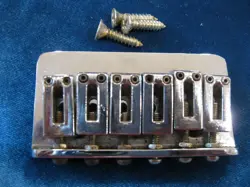 1970'S VINTAGE FENDER HARDTAIL GUITAR BRIDGE CHROME STRATOCASTER TELE DELUXE