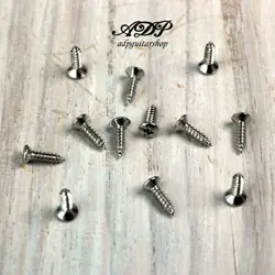 12 SCREW NICKEL FORMAT FENDER 3 X 12MM FOR PICKGUARD & CHANDLERY