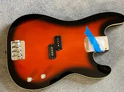 FENDER AERODYNE PRECISION BASS LOADED BODY JAPAN HOT ROD BURST 5 LB 4 OZ