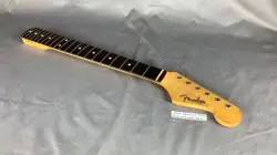 1959 FENDER MUSICMASTER GUITAR NECK ROSEWOOD (#292) ORIGINAL FINISH + FERRULES