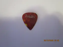  1950S VINTAGE FENDER PRE-CBS SPAGHETTI LOGO GUITAR PICK- HEAVY, UNUSED #1570