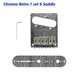 1 SET METAL 6 STRING SADDLE VOLUME CONTROL BRIDGE PLATE FOR FENDER TEL EL GUITAR