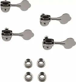 099-2006-006 FENDER DELUXE FLUTED SHAFT P & J JAZZ BASS TUNING KEYS COSMO BLACK