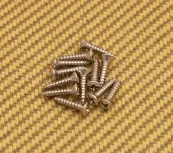 001-5578-049 12PCS GENUINE FENDER NICKEL PICKGUARD SCREWS FOR GUITAR/BASS