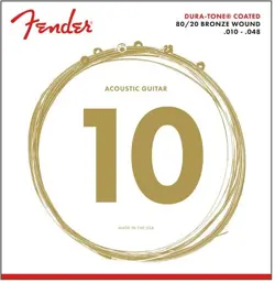 073-0880-002 FENDER DURA-TONE ACOUSTIC GUITAR STRINGS 80/20 COATED 10-48