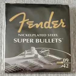 12 SETS OF FENDER SUPER BULLETS 3250L 6 STRING SET NICKEL PLATED STEEL 9-42