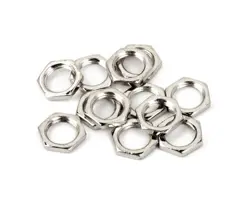 (12) GENUINE FENDER CTS POT/POTENTIOMETER MOUNTING GUITAR HEX NUT, NICKEL