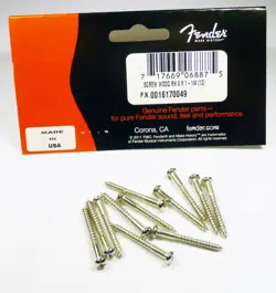 12X ORIGINAL FENDER VINTAGE STYLE STRATOCASTER BRIDGE MOUNTING SCREWS 0016170049