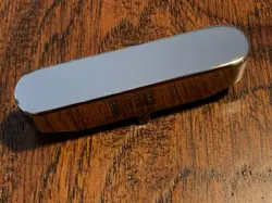 (1) NICKEL PLATED - BRASS / VINTAGE TELECASTER NECK PICKUP COVER / FENDER TELE