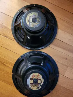 1965 1966 JENSEN C10Q  220506 220617 ORIGINAL CONE PAIR FENDER VIBROLUX REVERB