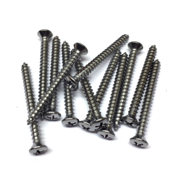 (12) GENUINE FENDER GUITAR/BASS NECK PLATE MOUNTING SCREWS 002-1424-049