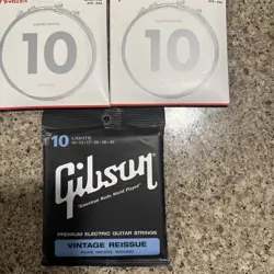 1 SET GIBSON 10 AND 2 SETS FENDER 10 ELECTRIC GUITAR