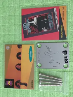 Fender JIMMY PAGE Signature DRAGON TELECASTER NECK PLATE ~ Led Zeppelin Cards