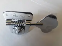 1 X FENDER VINTAGE 70'S LOGO CLOVERLEAF BASS TUNER FOR P/J BASS IN CHROME NEW