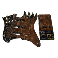 11 HOLE ST GUITAR SSS PLASTIC PICKGUARD & BACK PLATE FITS FENDER STRATOCASTER