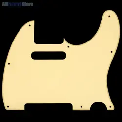 1-PLY CREAM PICKGUARD FOR FENDER USA MIM STANDARD TELE 8 HOLE 60'S