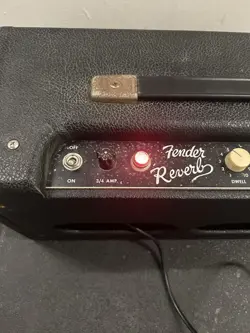 1965 FENDER TUBE REVERB EFFECTS UNIT 6G15 BLACKFACE VINTAGE RARE WORKS!