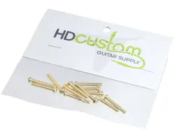 12 PACK PICKUP/SWITCH SCREWS GOLD, FITS FENDER STRAT
