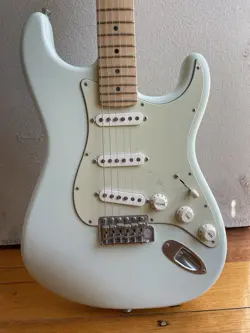 FENDER STRATOCASTER, FSR++2017 USA SPECIAL+DAPHNE BLUE+PLASTIC STILL ON, NOS.