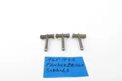 1965-1966 FENDER BRIDGE SADDLES W/ ADJUSTING SCREWS CLEAN ORIGINAL VINTAGE PARTS