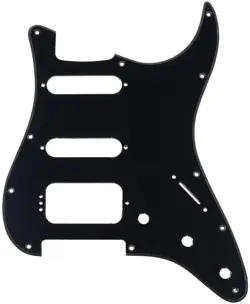 1-PLY GLOSS BLACK PICKGUARD FOR FENDER STRATOCASTER STRAT HSS/SSH OPEN HUMBUCKER
