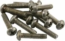 (12) GENUINE FENDER ROAD WORN RELIC PICKUP/SWITCH MOUNTING SCREWS  099-7212-000