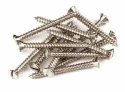 (12) GENUINE FENDER SLOTTED '52 TELE NECK PLATE MOUNTING SCREWS 001-8369-049