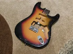 1950'S 1960'S FENDER STRATOCASTER SUNBURST GUITAR BODY 