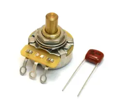 (1) GENUINE FENDER 250K NO-LOAD SOLID SHAFT GUITAR/BASS TONE POT 099-0833-000