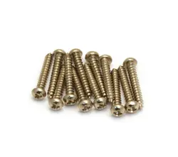(12) GENUINE FENDER NICKEL VINTAGE STRING GUIDE MOUNTING SCREWS 001-1358-049