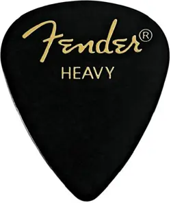 12 PACK OF FENDER HEAVY BLACK PICKS - 351HBK