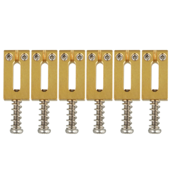 1/6PCS GUITAR BRIDGE SADDLES SOLID BRASS 10.50/10.80MM FOR FENDER STRAT/TELE US