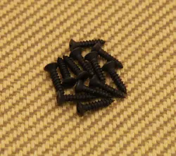 001-8113-049 12 GENUINE FENDER GUITAR & BASS BLACK PICKGUARD MOUNTING SCREWS #4