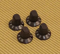 005-1018-049 (4) D-SHAFT FENDER BROWN ACOUSTASONIC AMPLIFIER AMP KNOBS '98-'04