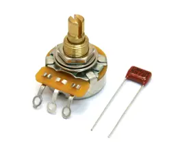 (1) GENUINE FENDER 500K AUDIO SPLIT SHAFT GUITAR/BASS CONTROL POT 099-0834-000