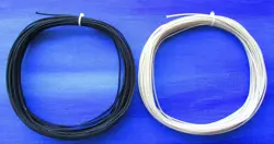 10 FT. VINTAGE CLOTH WIRE BLACK AND WHITE FOR GUITAR 5 FT WHITE & 5 FT BLACK