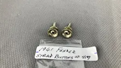 1961 FENDER STRAP BUTTONS+MOUNTING SCREWS #417 ORIGINAL VINTAGE PARTS 1961