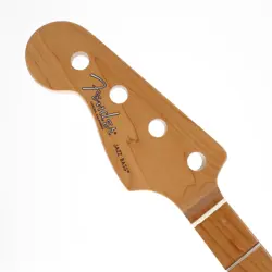 FENDER AM PRO MOD-SHOP LEFTY JAZZ BASS NECK - ROASTED MAPLE FRETBOARD (080862)