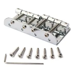 1 SET BRIDGE FOR FENDER PRECISION JAZZ BASS GUITAR PARTS CHROME 201B-4 BADASS F